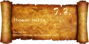 Thomas Hella névjegykártya
