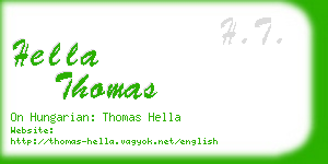 hella thomas business card